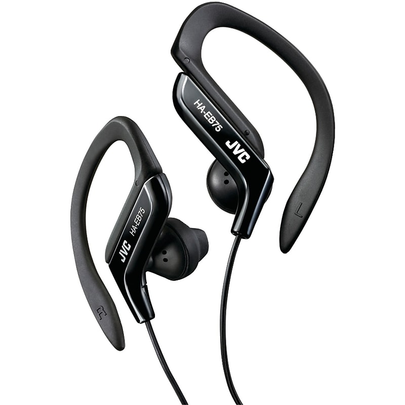 JVC® Sport Style Ear-clip Headphones, Black image 1