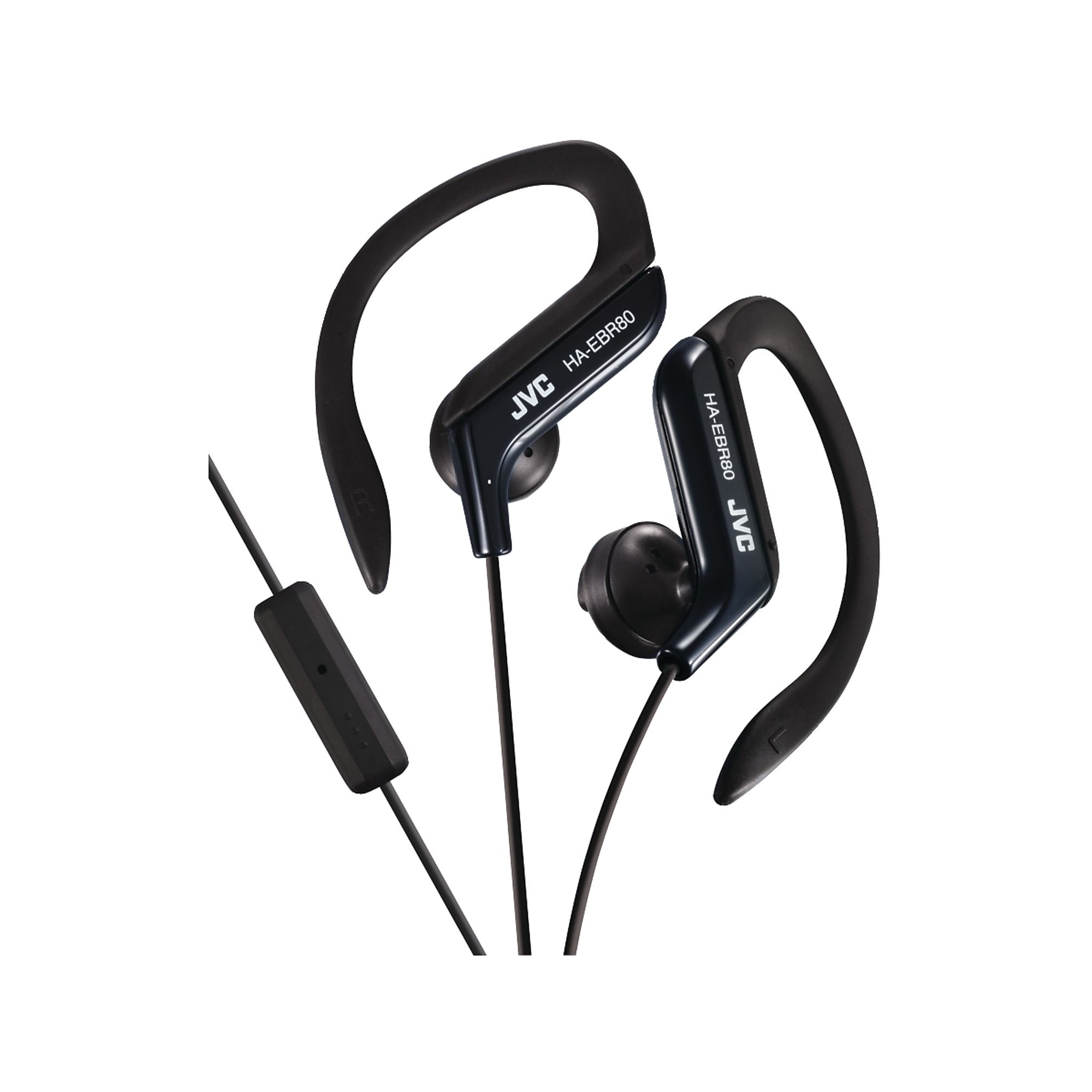 JVC HA-EBR80B Stereo Sport-clip In-Ear Headphone with Mic and Remote, Black Sansujyuku sansujyuku.com