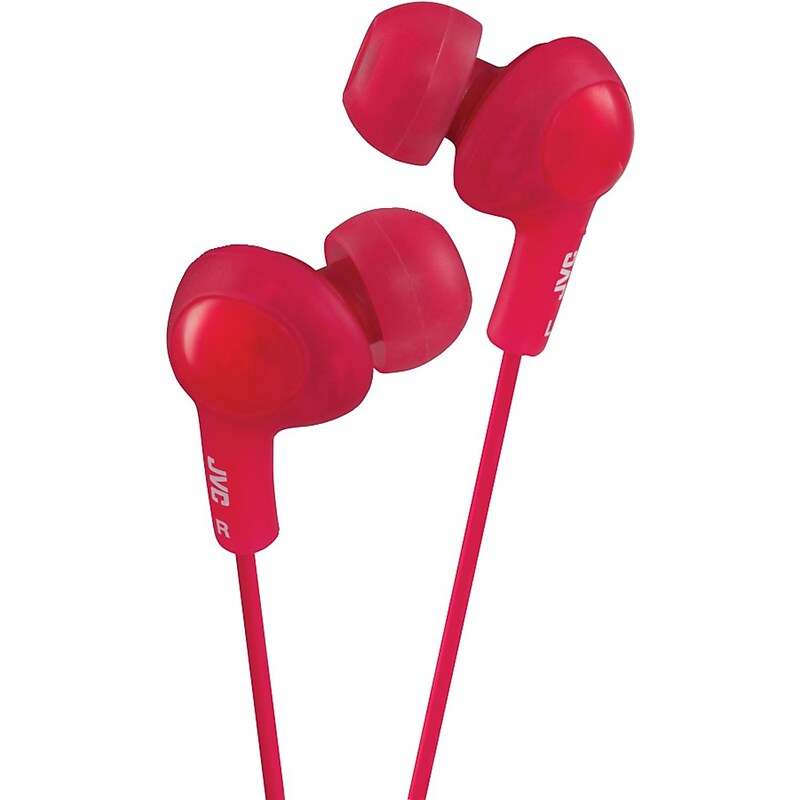 JVC® Gummy Plus In-Ear Headphones With Remote and Mic; Red image 1