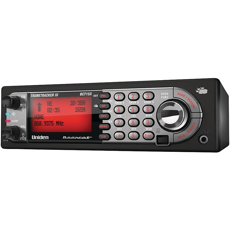 Uniden BCT15X Black Bearcat Scanner With Beartracker Warning System, Black image 1