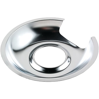 Range Kleen® Style E 6" Chrome Drip Pans, Single Piece, Silver