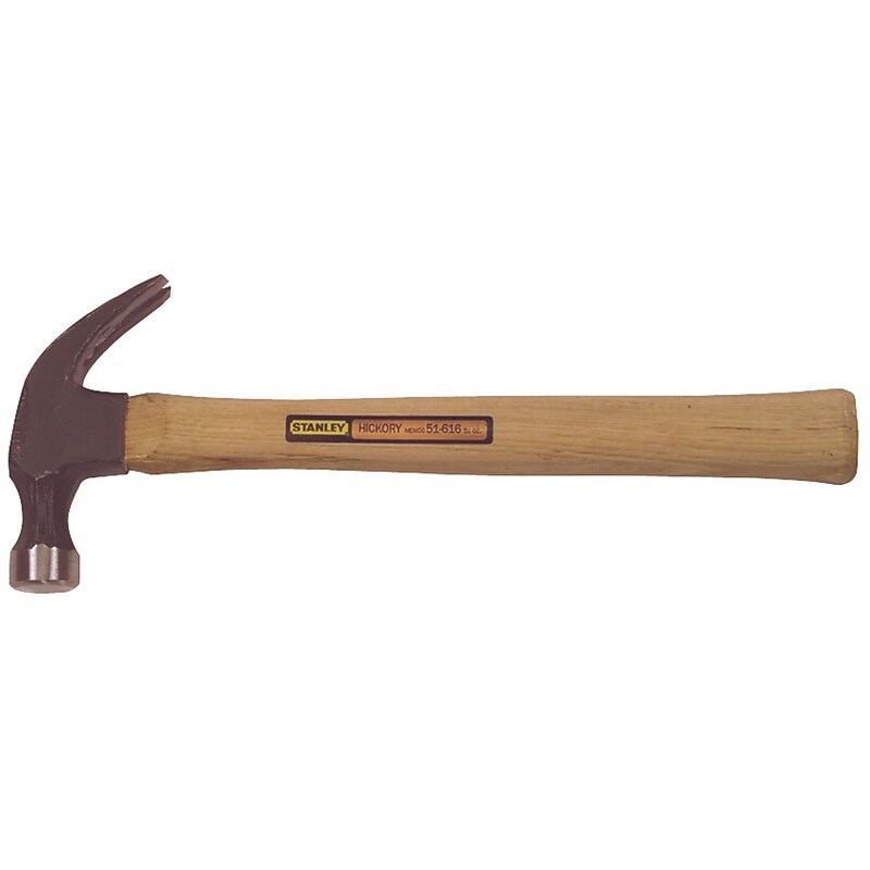 STANLEY® 51-616 Curved Claw Wood Handle Nailing Hammer, 13 1/4"(L) image 1