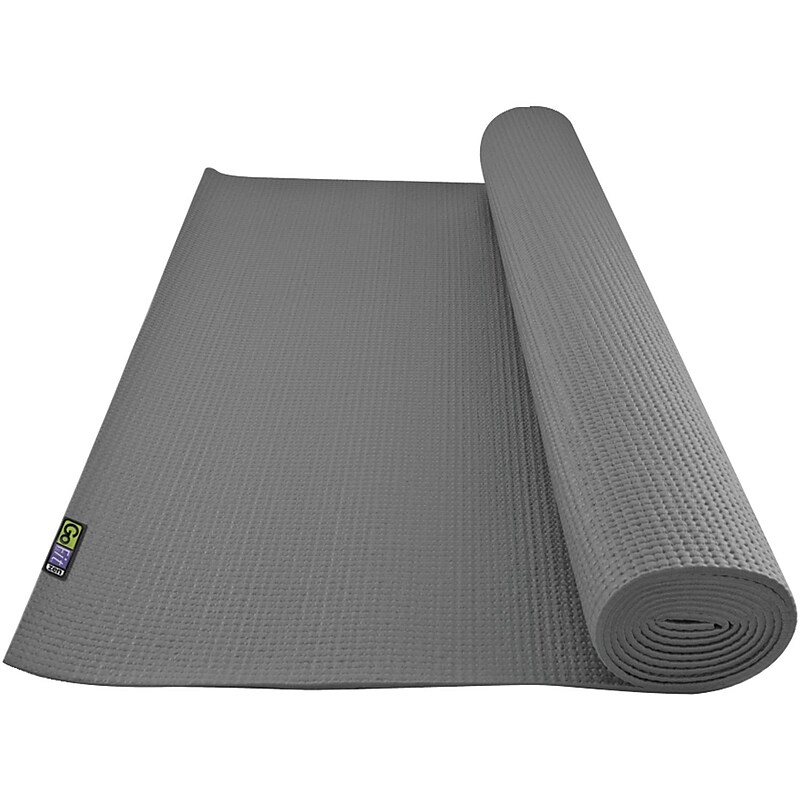 Gofit Non-Slip Surface Yoga Mat, Gray (GOFGFYOGAG) image 1