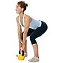Gofit Vinyl-Dipped Kettlebell & Iron Core Training DVD, Yellow (GF-KBELL10)~#|#~m000041117_sc7