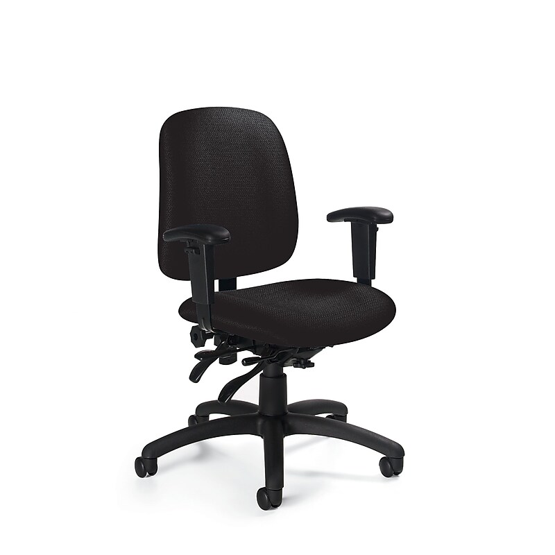 Global Goal Urban Fabric Low Back Multi Tilter Task Chair, Boardwalk image 1