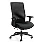 Global Loover Quilt Fabric Mesh High Back Weight Sensing Synchro Tilter Chair, Black~#|#~m000043087_sc7