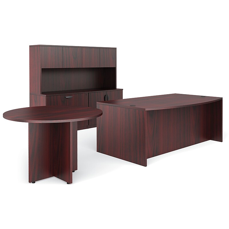Offices to Go Superior Lam Bundle 8, American Mhgny Lam, 71" W x 143"L x 29.5"H/71"H, 42"L/W image 1