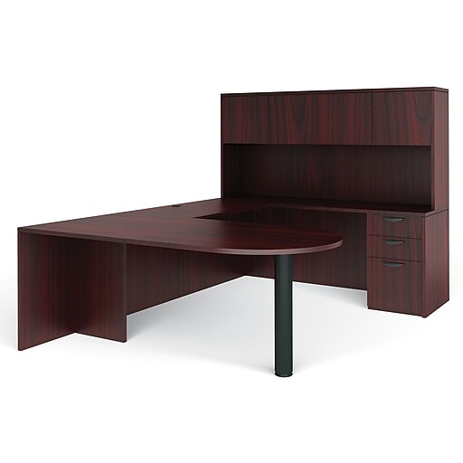 Offices to Go Superior Laminate Bundle 6, American Mahogany Laminate, 71"W x 102"L x 65.5"H/29.5