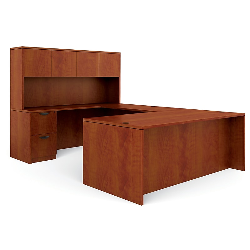 Offices to Go Superior Lam Bundle 2, American Dark Cherry Lam, 71"W x 108"L x 65.5"H / 29.5"H image 1