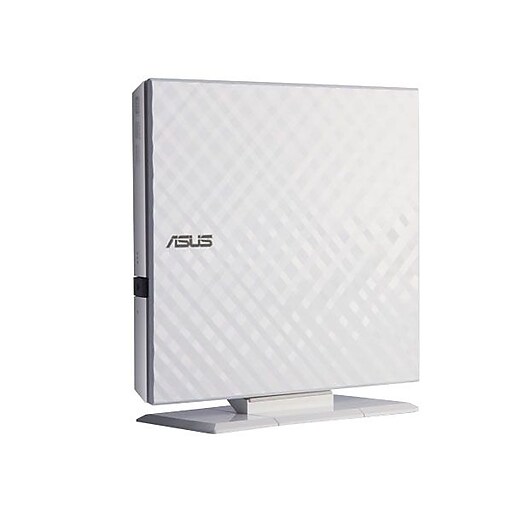 Asus External Portable DVD Reader, White Staples