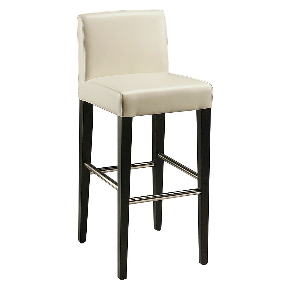 Pastel Equinoii 26 Leather Counter Stool, White