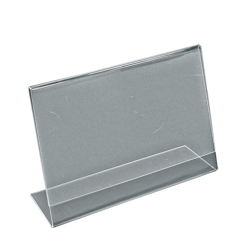 Azar Sign Holders, 11" x 8.5", Horizontal, Clear Acrylic, 10/Pack (112715) image 1