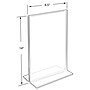 Azar Sign Holder, 8.5" x 14", Vertical, Table Top, Clear, Acrylic, 10/Pack (152706)~#|#~m000049860_sc7