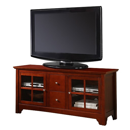 Walker Edison 52" Wood TV Console With Drawers, Walnut Brown at Staples