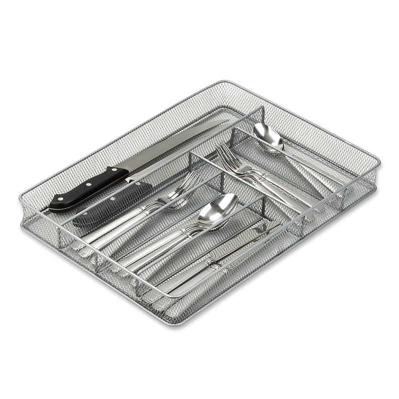 Honey Can Do® 6 Compartment Steel Mesh Drawer Organizer, 16"(L) image 1