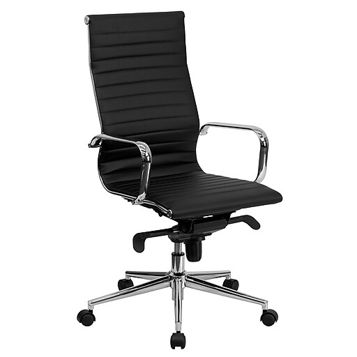Flash Furniture LeatherSoft Leather Executive Office Chair, Fixed Arms
