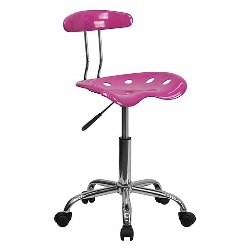 Flash Furniture Plastic Computer And Desk Office Chair Armless Candy Heart Lf214cndyhrt