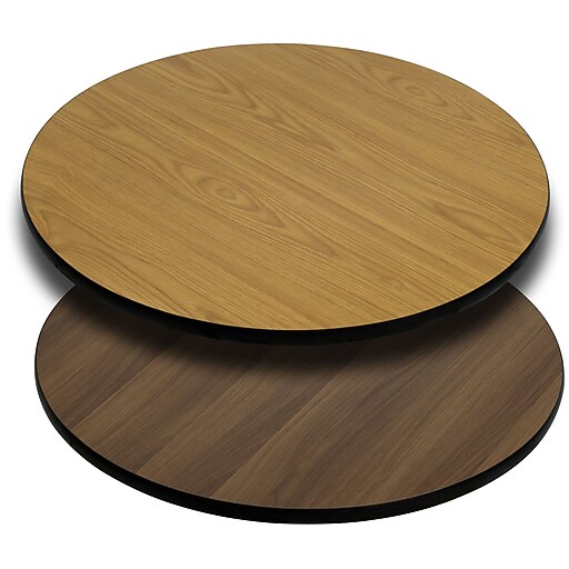 Flash Furniture 24'' Round Laminate Table Top, Natural/Walnut (XURD24WNT) Staples