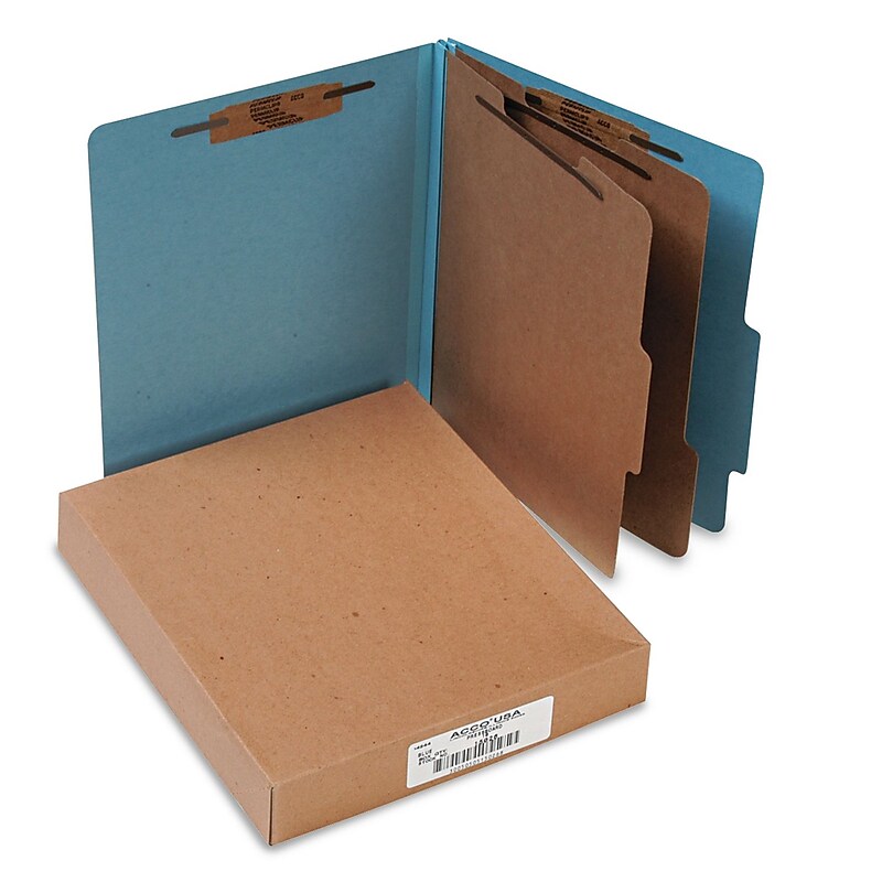 ACCO Recycled Classification Folder, 2 Partition, 10/Box (ACC15026) image 1