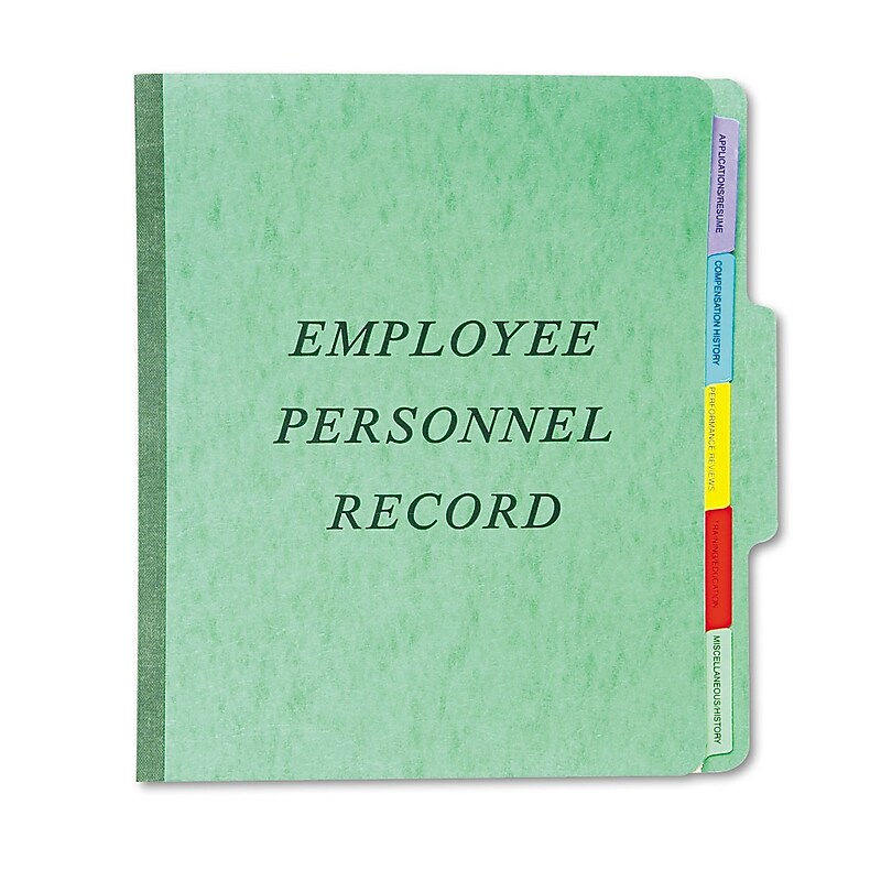 Pendaflex Classification Style Personnel Folders, Recycled, Top Tab, Green, 1/EA (SER-1-GR) image 1