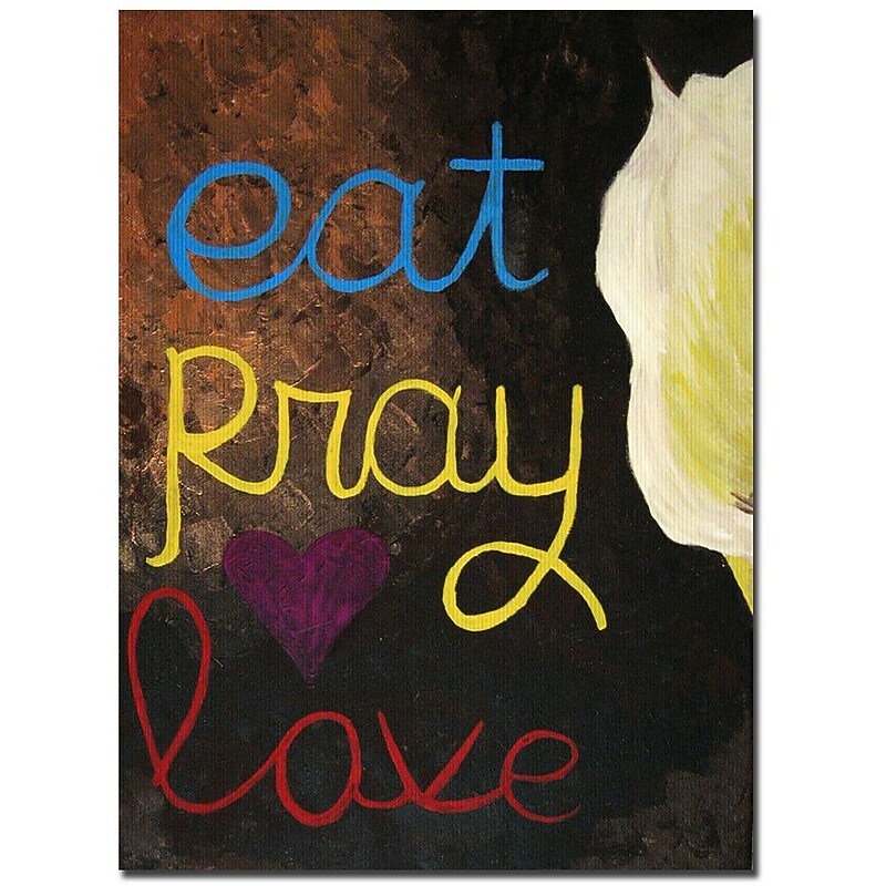 Trademark Fine Art Amanda Rea 'Eat Pray Love I' Canvas Art image 1
