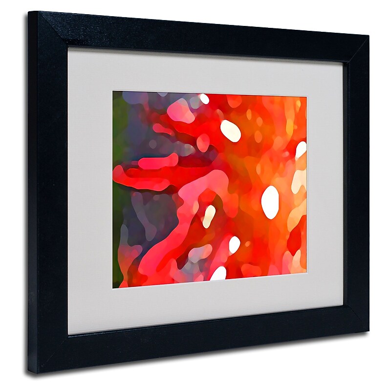 Trademark Fine Art Amy Vangsgard 'Red Sun' Matted Art Black Frame 11x14 Inches image 1