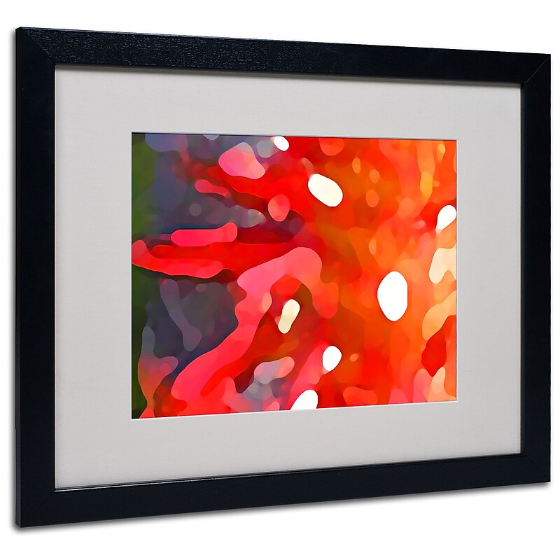 Trademark Fine Art Amy Vangsgard 'Red Sun' Matted Art Black Frame 16x20 Inches image 1