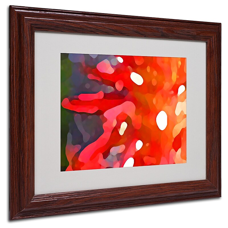 Amy Vangsgard 'Red Sun' Matted Framed Art - 11x14 Inches - Wood Frame image 1