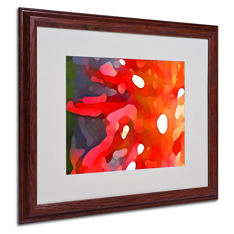 Amy Vangsgard 'Red Sun' Matted Framed Art - 16x20 Inches - Wood Frame image 1