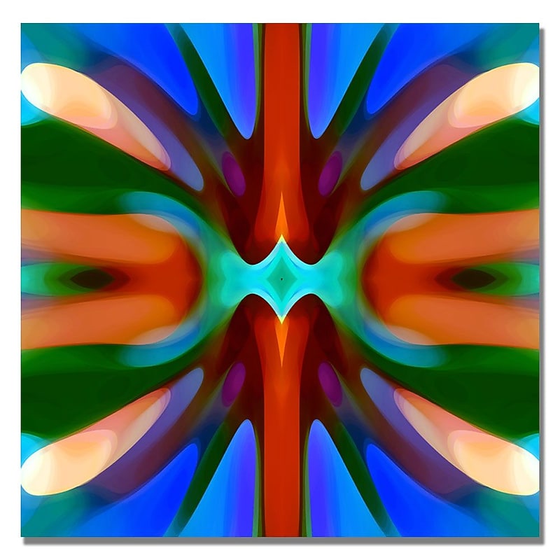 Trademark Fine Art Amy Vangsgard 'Tree Light Symmetry Blue Green' Canvas Art image 1