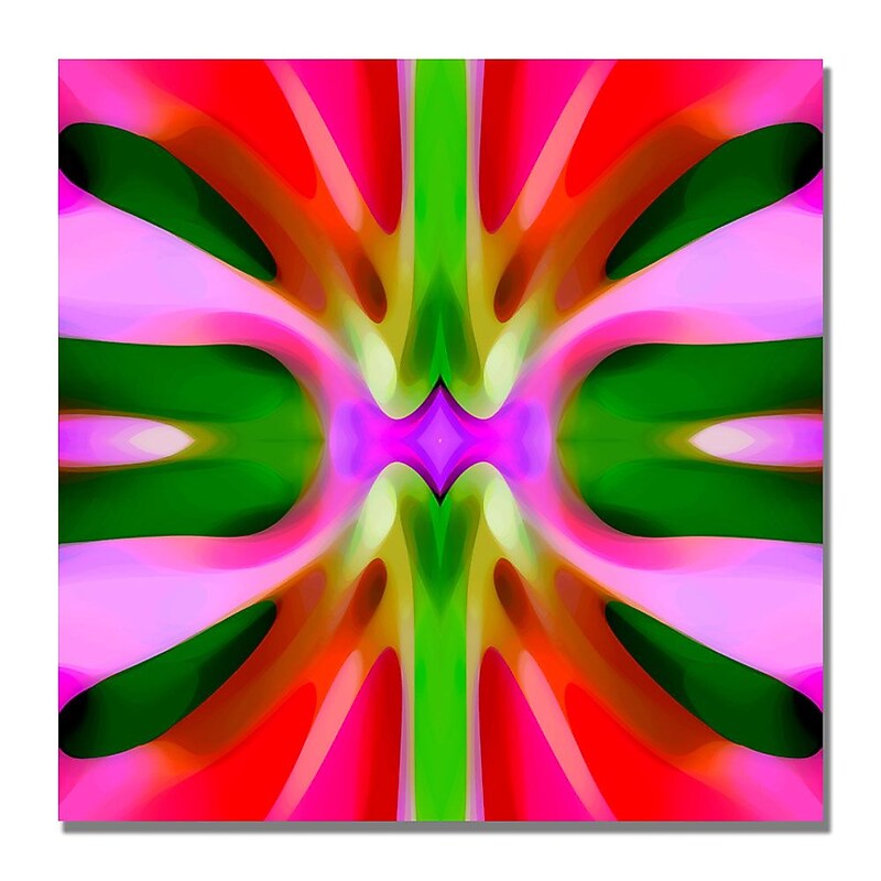 Trademark Fine Art Amy Vangsgard 'Tree Light Symmetry Pink and Green' Canvas image 1
