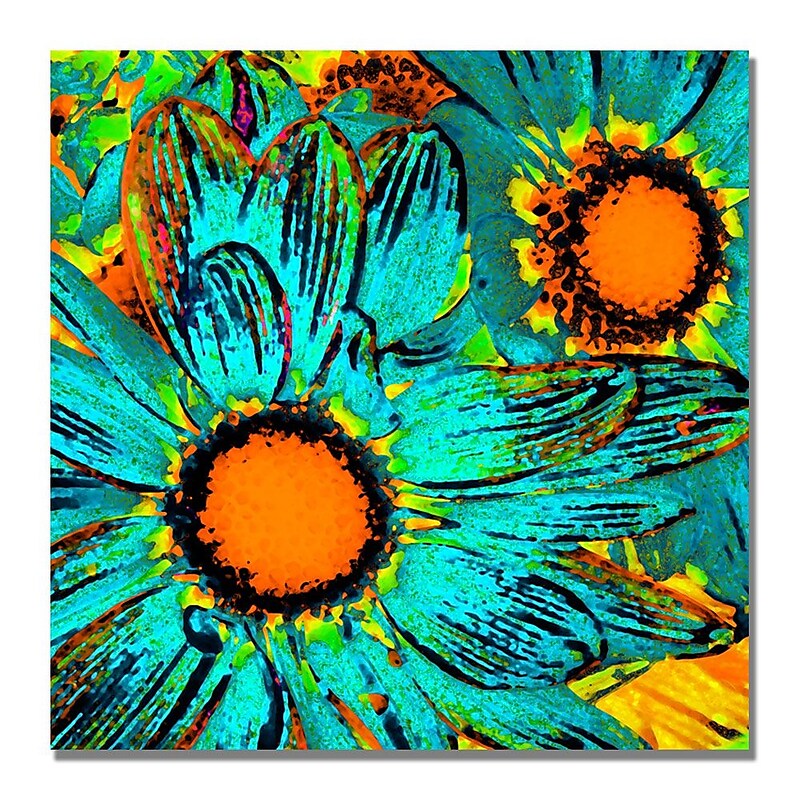 Trademark Fine Art Amy Vangsgard 'Pop Daisies' Canvas 35x35 Inches image 1
