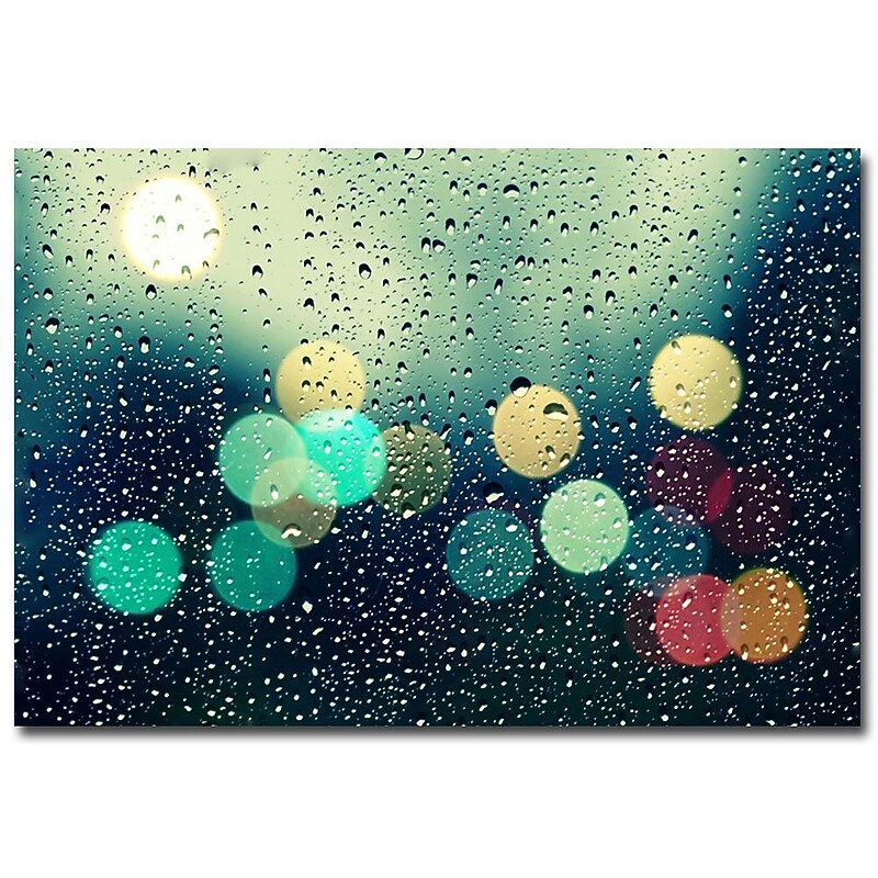 Trademark Fine Art Beata Czyzowska Young 'Rainy City' Canvas Art 22x32 Inches image 1