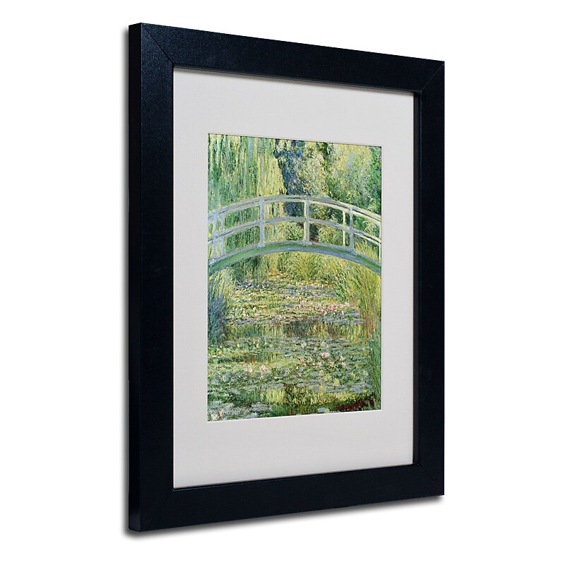 Trademark Fine Art Claude Monet 'The Waterlily Pond-Pink Harmony 1899' Matte Blk Frame 11x14 Inches image 1