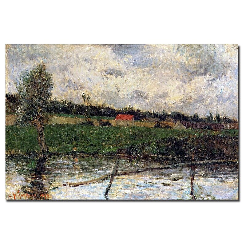 Trademark Fine Art Paul Gaugin'Brittany Landscape 1879' Canvas Art 22x32 Inches image 1