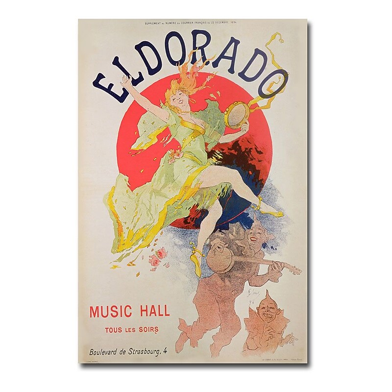 Trademark Fine Art Jules Cheret 'El Dorado 1836' Canvas Art image 1