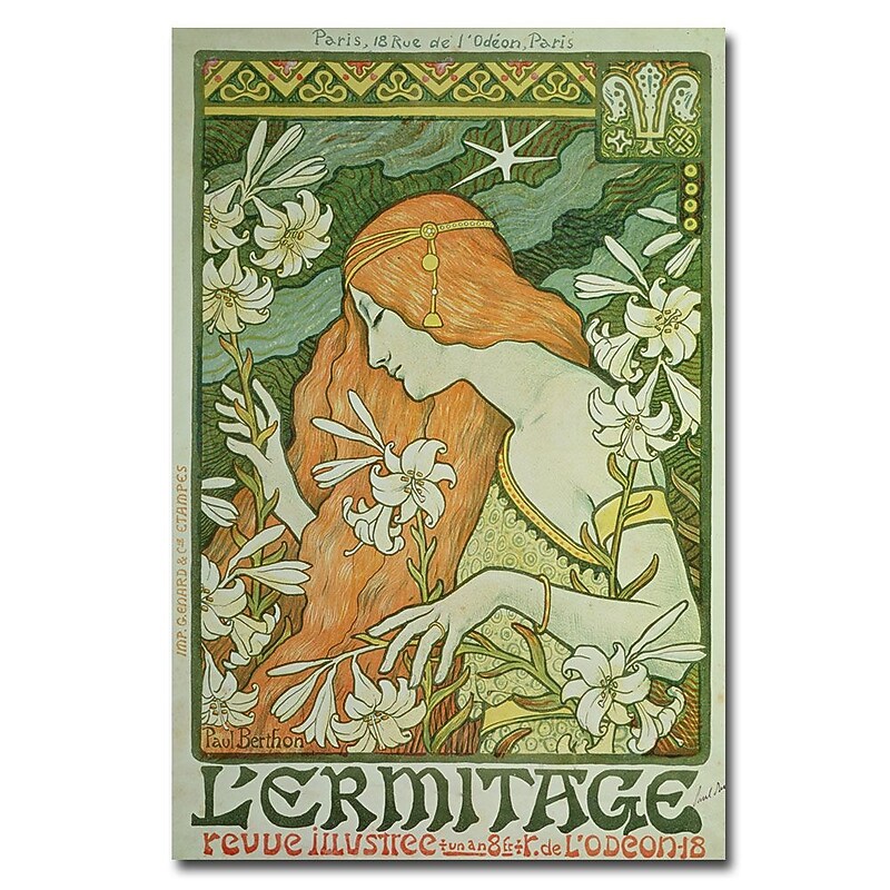 Trademark Fine Art Paul Brethon 'L'Emitage 1872' Canvas Art 16x24 Inches image 1