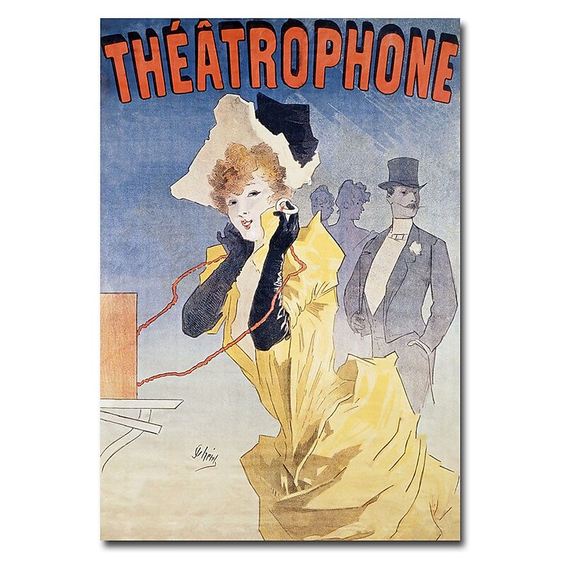 Trademark Fine Art Jules Cheret 'Theatrophone' Canvas Art image 1