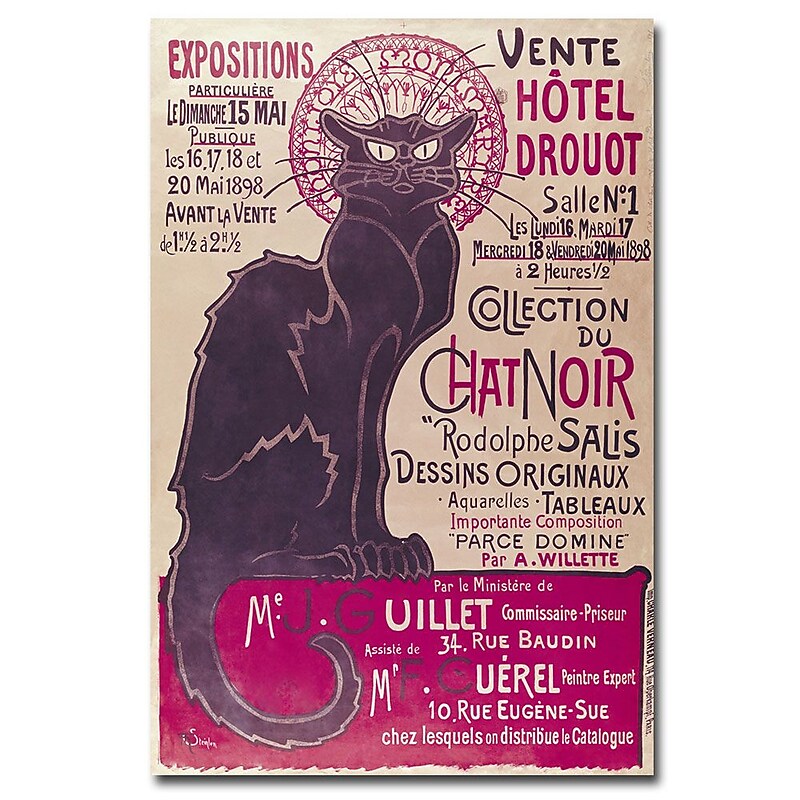 Trademark Fine Art Theophile Steinlen 'Collection du Chat Noir' Canvas Art image 1