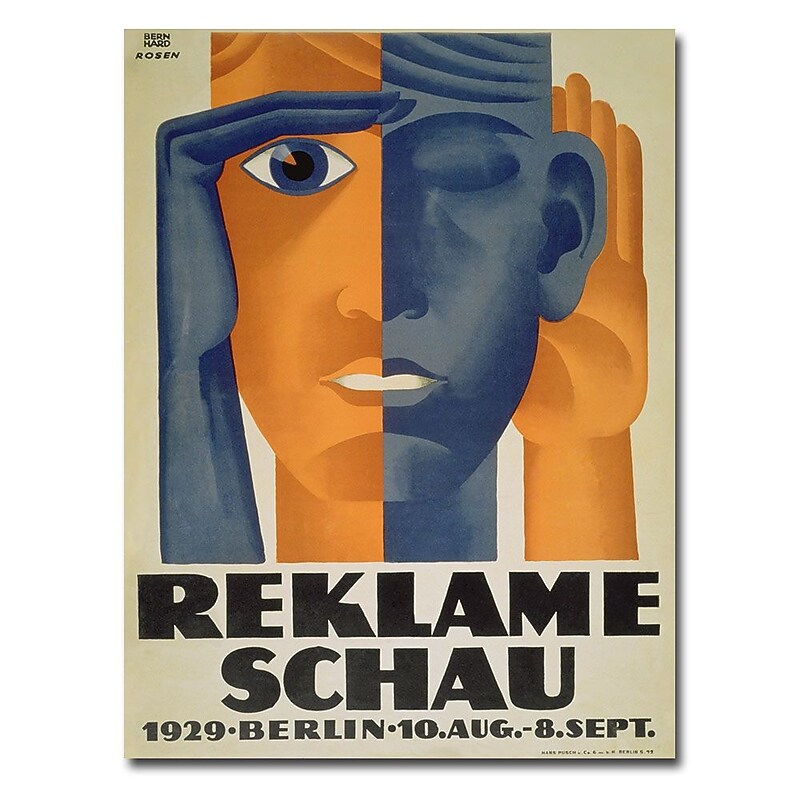 Trademark Fine Art Lucian Bernard 'Reklameschau 1929' Canvas Art image 1