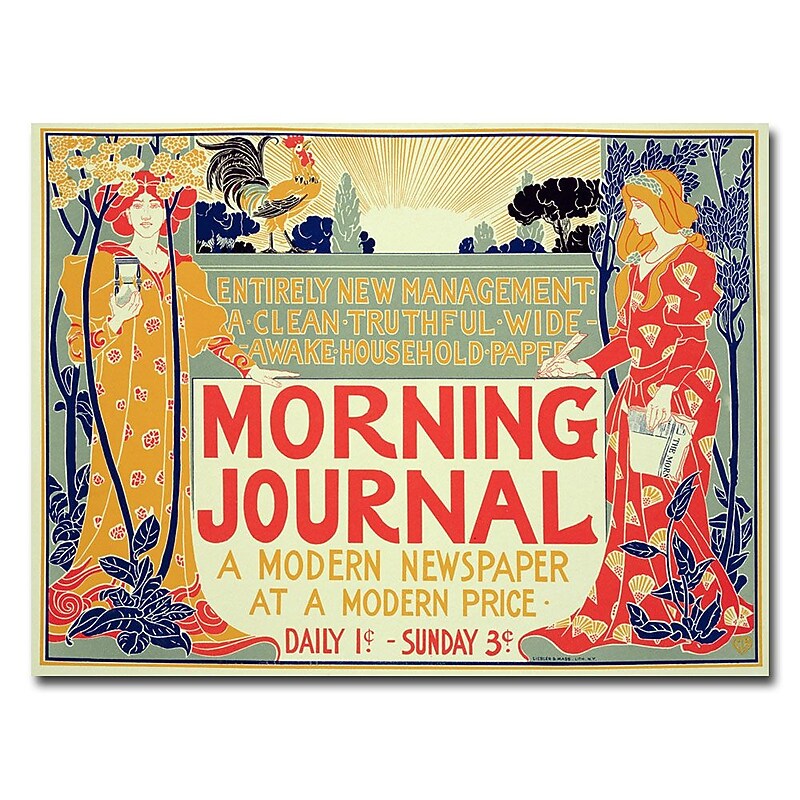 Trademark Fine Art Henri Meunier 'Morning Journal' Canvas Art image 1