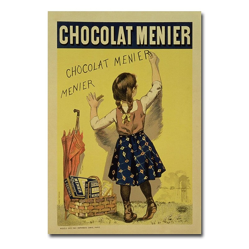 Trademark Fine Art Firmin Bouisset 'Menier Chocolate 1893' Canvas Art 22x32 Inches image 1