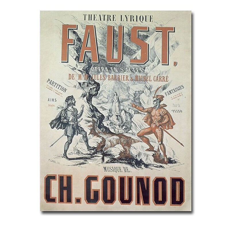 Trademark Fine Art Faust Opera 1875' Canvas Art image 1