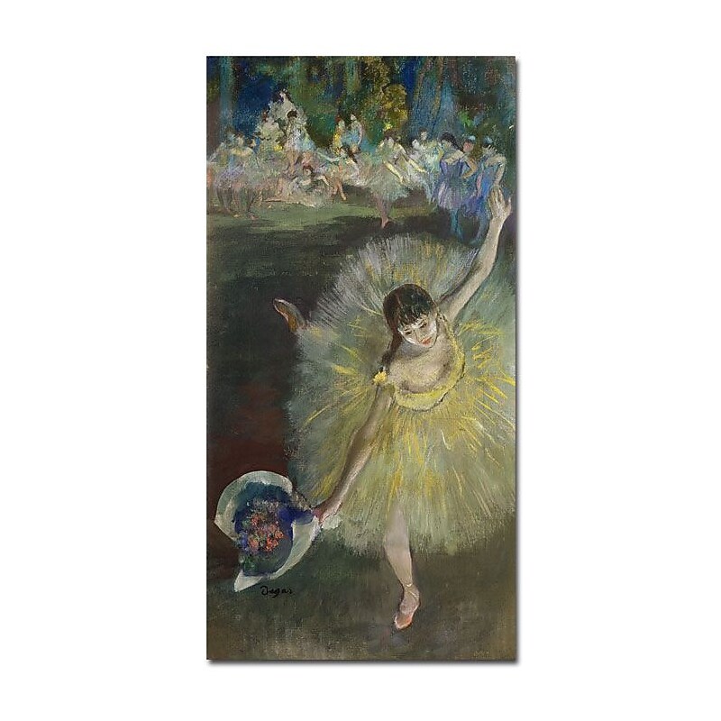 Trademark Fine Art Edgar Degas 'End of an Arabesque-1877' Canvas Art 10x19 Inches image 1