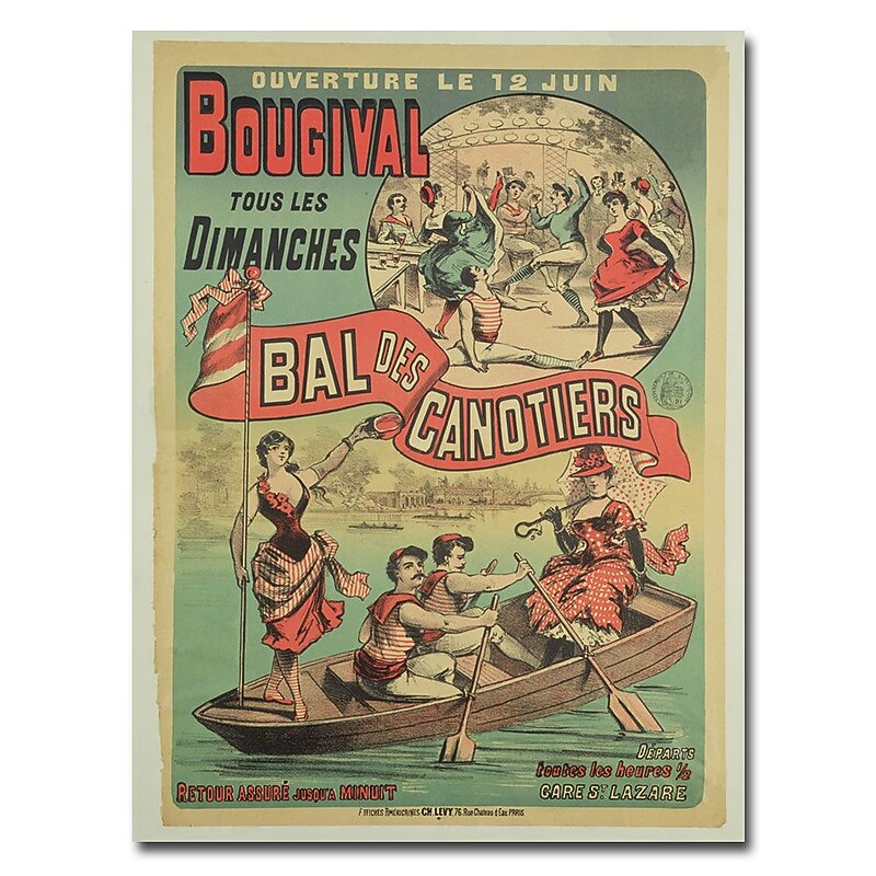 Trademark Fine Art Le Bal des Canotiers at Bougival 1875' Canvas Art image 1