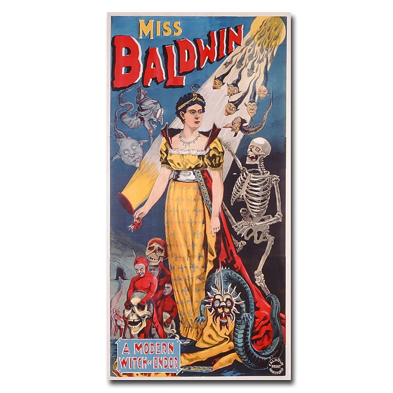 Trademark Fine Art 'Miss Baldwin A Modern Witch of Endor 1888' Canvas Art 12x24 Inches image 1