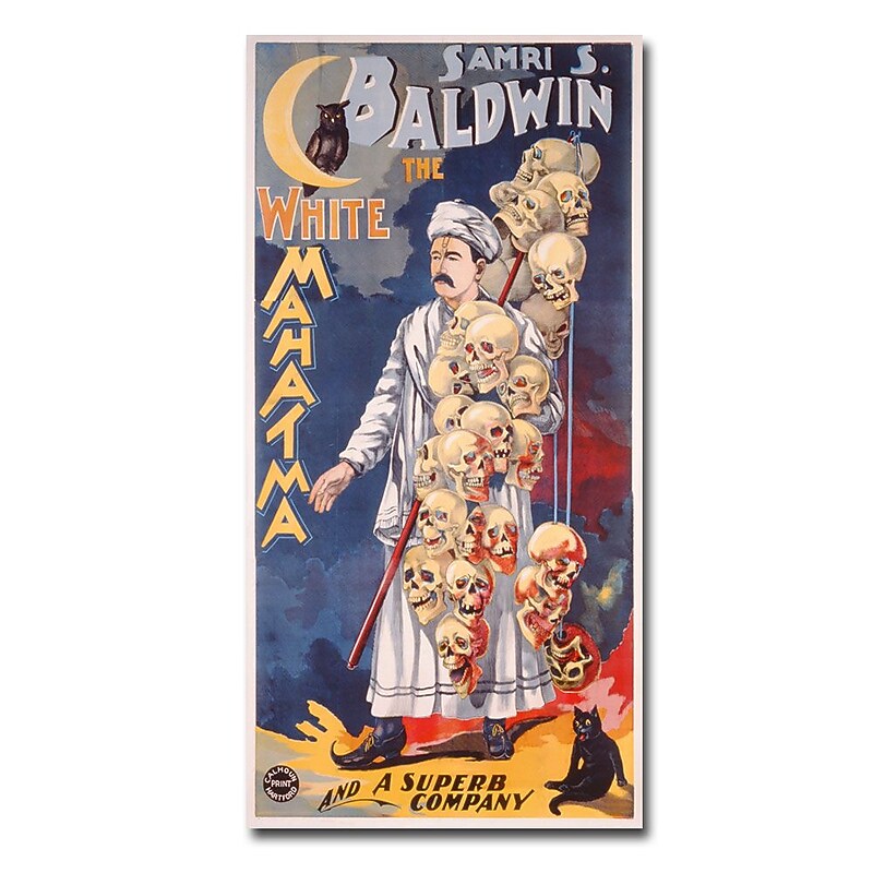 Trademark Fine Art Samri S.Baldwing the Whie Mahatma 1888' Canvas Art 16x32 Inches image 1