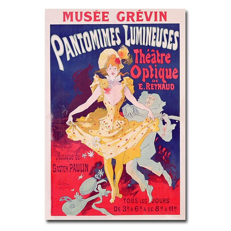 Trademark Fine Art Jules Cheret 'Pantomimes Lumineuses 1892' Canvas Art image 1