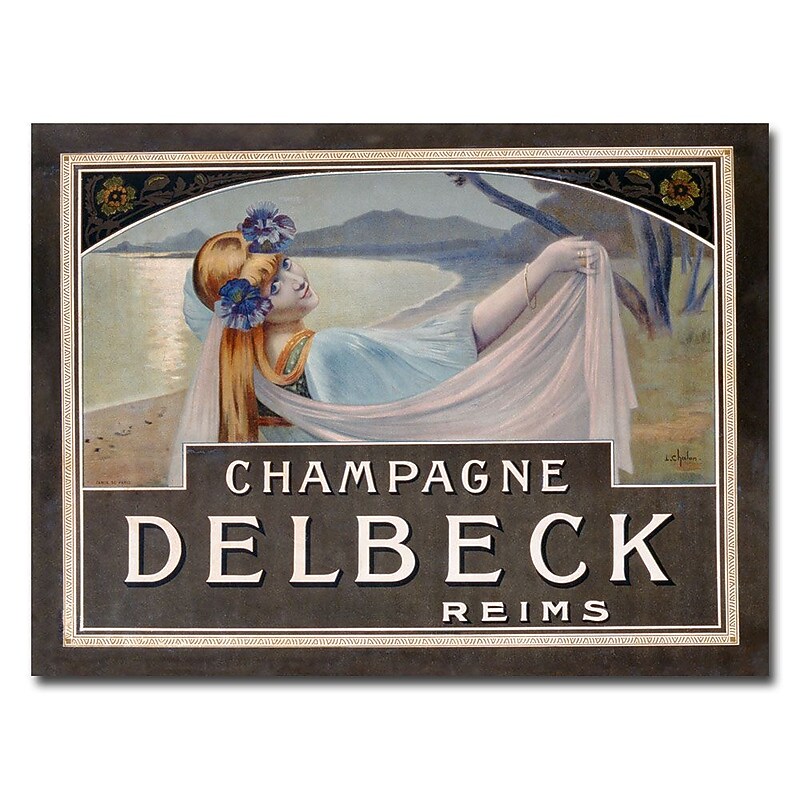Trademark Fine Art Louis Chalon 'Champagne Delbeck 1910' Canvas Art image 1