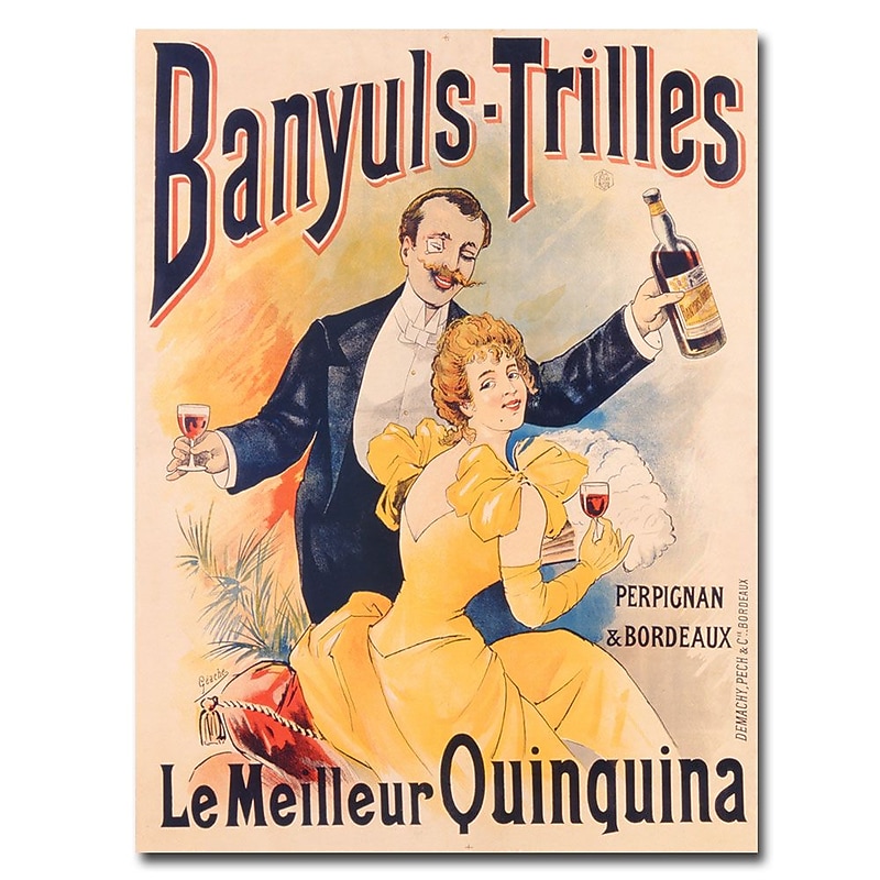 Trademark Fine Art Banyuls-Trilles Quinquina 1898' Canvas Art image 1